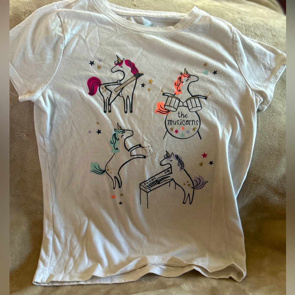 Cat & Jack Girls Unicorn Band T-shirt